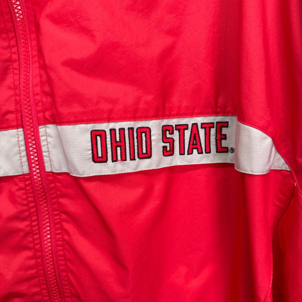 VTG Ohio State Buckeyes Jacket Mens XL Red Windbreaker Nike Full Zip 90s NCAA - Picture 5 of 13